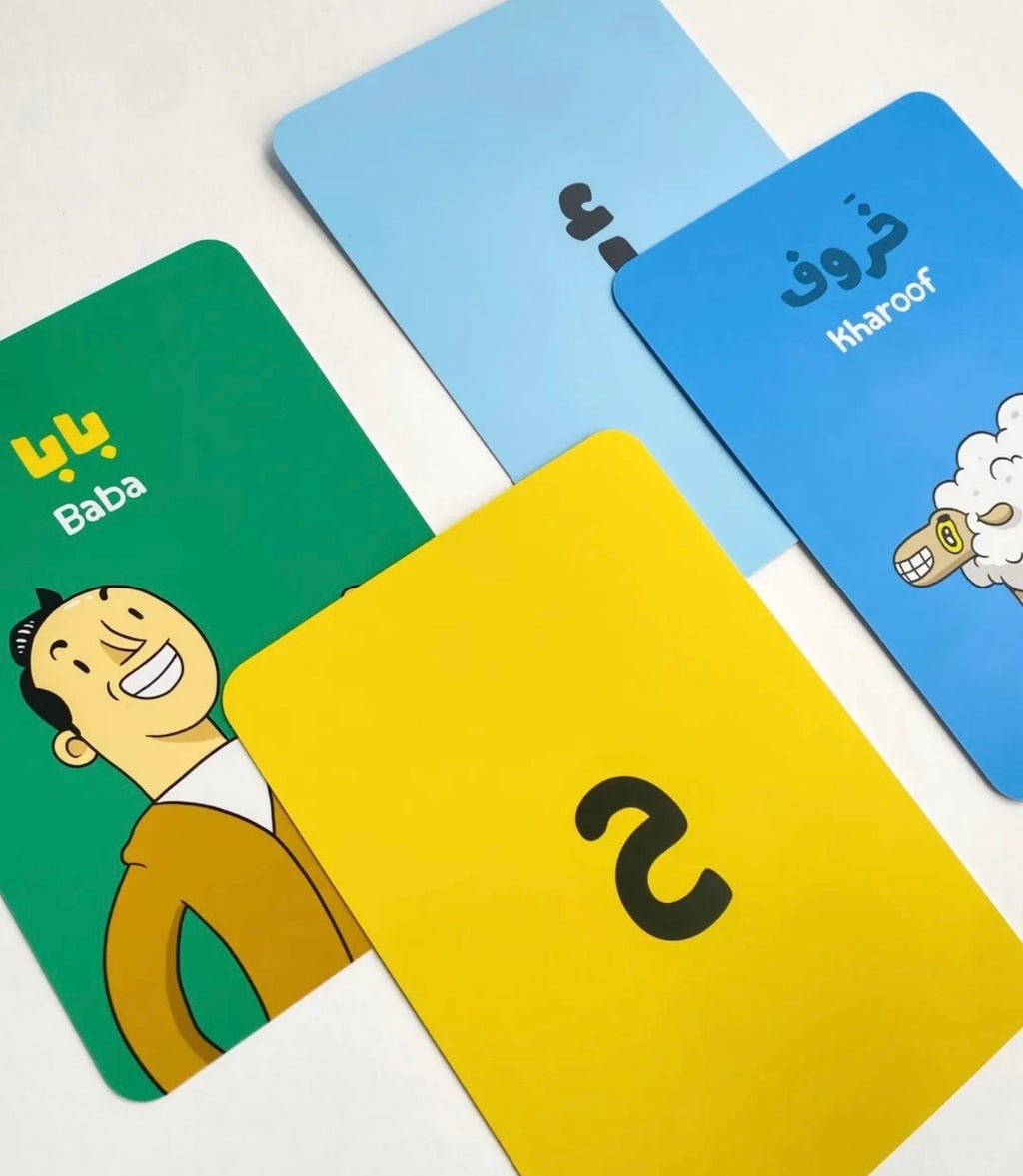Adam & Mishmish Arabic Letters Cards - آدم ومشمش بطاقات الحروف | Arabic Alphabet Flashcards for Kids | Arabic Learning Cards